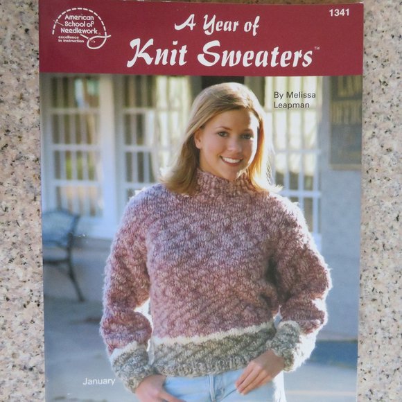 A YEAR of KNIT Sweaters 2003 Pattern Book 56 pages (#986) - Picture 1 of 4
